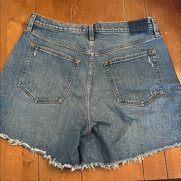 Abercrombie & Fitch Blue Denim Dad Shorts - Picture 2 of 4